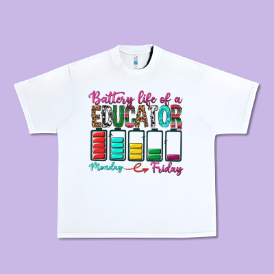 Battery Life Of A Educator Urban Heavy Tee Designed By Bundleandbundleshop