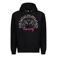 Black racing checkered rainbow Premium Hoodie - JahusDesignShop
