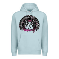Blue Mist racing checkered rainbow Premium Hoodie - JahusDesignShop
