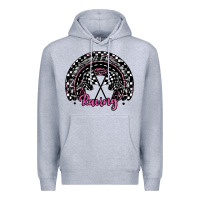 Heather Grey racing checkered rainbow Premium Hoodie - JahusDesignShop