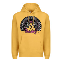 Mustard racing checkered rainbow Premium Hoodie - JahusDesignShop