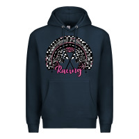 Navy racing checkered rainbow Premium Hoodie - JahusDesignShop