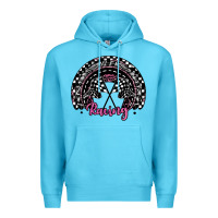 Ocean Blue racing checkered rainbow Premium Hoodie - JahusDesignShop