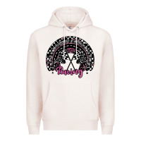 Pale Pink racing checkered rainbow Premium Hoodie - JahusDesignShop