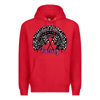 Red racing checkered rainbow Premium Hoodie - JahusDesignShop