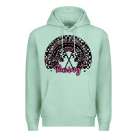Seafoam racing checkered rainbow Premium Hoodie - JahusDesignShop