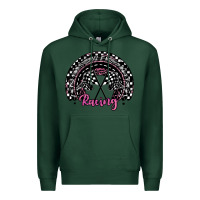 Sports Green racing checkered rainbow Premium Hoodie - JahusDesignShop
