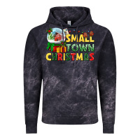 Cloud Black Small town Christmas Vintage Hoodie - NancyCooperArtShop