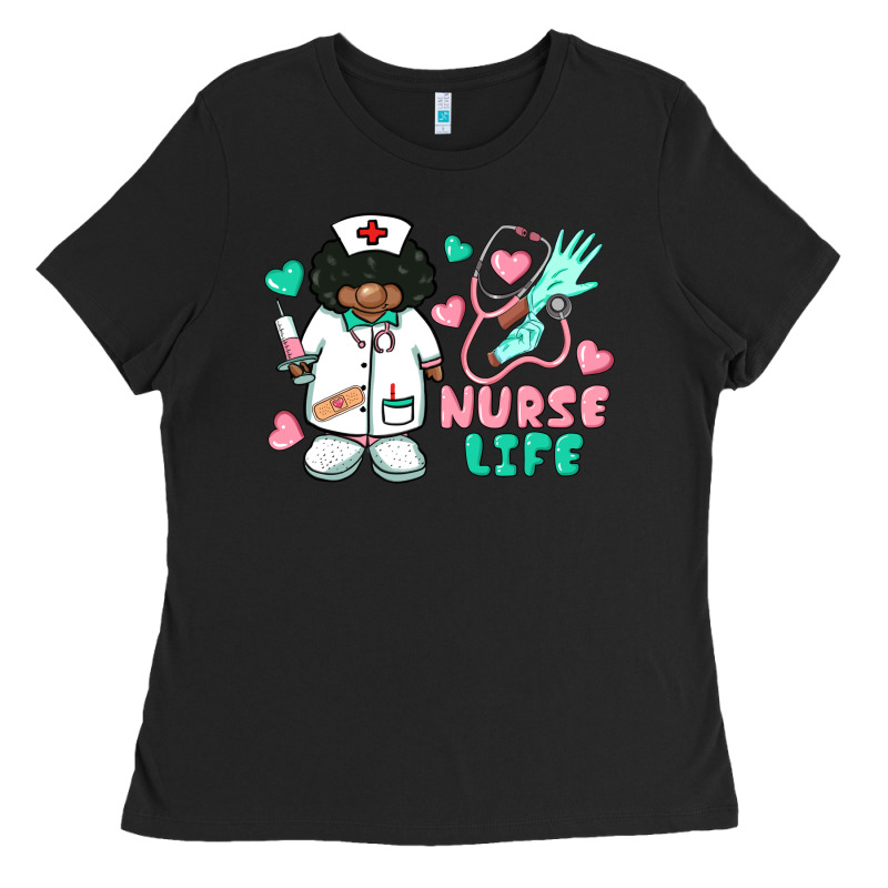 Nurse Life Afro American Nurse Ladies Tee by BarkalooDesign | Teevron