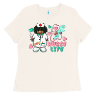 Bone nurse life afro american nurse Ladies Tee - BarkalooDesign
