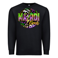 Black mardi gras lightning Premium Sweatshirt - FaDigitalArtStudio