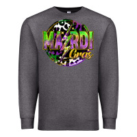 Charcoal Heather mardi gras lightning Premium Sweatshirt - FaDigitalArtStudio
