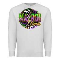 Dove Grey mardi gras lightning Premium Sweatshirt - FaDigitalArtStudio