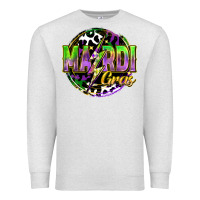 Oatmeal Heather mardi gras lightning Premium Sweatshirt - FaDigitalArtStudio