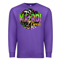 Purple mardi gras lightning Premium Sweatshirt - FaDigitalArtStudio