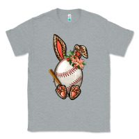 Heather Grey Baseball Easter Bunny Classic Tee - BundleAndBundleShop