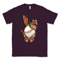 Plum Baseball Easter Bunny Classic Tee - BundleAndBundleShop