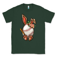 Sports Green Baseball Easter Bunny Classic Tee - BundleAndBundleShop