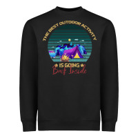 Black camping The Best Outdoor Activity Is Going Back Inside Heavyweight Sweatshirt - Bettercallsaul