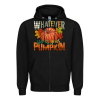 Black whatever spices your pumpkin Zipper Hoodie - CowGirlArtShop