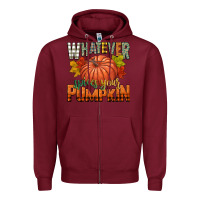 Burgundy whatever spices your pumpkin Zipper Hoodie - CowGirlArtShop