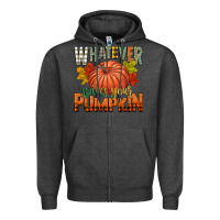 Charcoal Heather whatever spices your pumpkin Zipper Hoodie - CowGirlArtShop