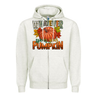 Oatmeal Heather whatever spices your pumpkin Zipper Hoodie - CowGirlArtShop