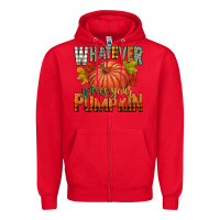 Red whatever spices your pumpkin Zipper Hoodie - CowGirlArtShop