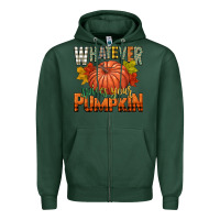 Sports Green whatever spices your pumpkin Zipper Hoodie - CowGirlArtShop