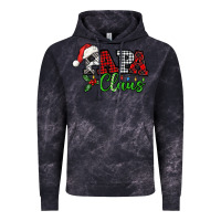 Cloud Black Papa Claus with christmas lights and mistletoe Vintage Hoodie - NancyCooperArtShop
