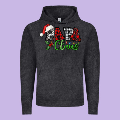 Papa Claus With Christmas Lights And Mistletoe Vintage Hoodie Designed By Nancycooperartshop