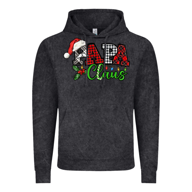 Papa Claus With Christmas Lights And Mistletoe Vintage Hoodie by NancyCooperArtShop | Teevron