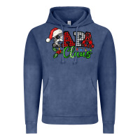 Vintage Denim Papa Claus with christmas lights and mistletoe Vintage Hoodie - NancyCooperArtShop