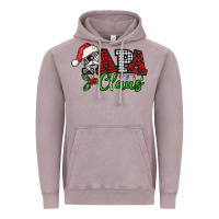 Vintage Zinc Papa Claus with christmas lights and mistletoe Vintage Hoodie - NancyCooperArtShop