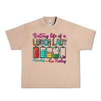 Burro Battery Life Of A lunch Lady Urban Heavy Tee - BundleAndBundleShop