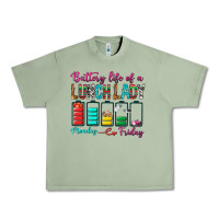 Oil Green Battery Life Of A lunch Lady Urban Heavy Tee - BundleAndBundleShop