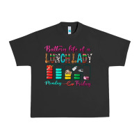 Pigment Black Battery Life Of A lunch Lady Urban Heavy Tee - BundleAndBundleShop
