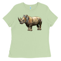 Matcha Rhino Illustrations Ladies Tee - LillyAllenDesigns