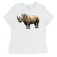 White Rhino Illustrations Ladies Tee - LillyAllenDesigns