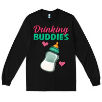 Black drinking buddies baby bottle Long Sleeve Tee - Jasminsmagicworld