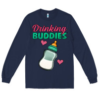 Navy drinking buddies baby bottle Long Sleeve Tee - Jasminsmagicworld