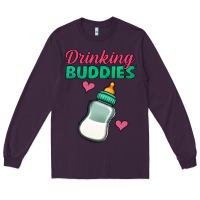 Plum drinking buddies baby bottle Long Sleeve Tee - Jasminsmagicworld