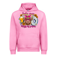Fuchsia Pink Holy Cow 100 Days Of School Urban Hoodie - CowhideDigitalArt