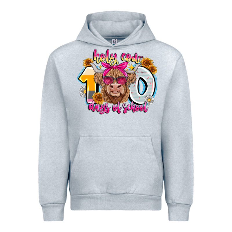 Holy Cow 100 Days Of School Urban Hoodie by CowhideDigitalArt | Teevron
