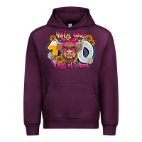 Mauve Wine Holy Cow 100 Days Of School Urban Hoodie - CowhideDigitalArt