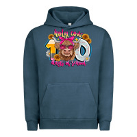 Pigment Midnight Navy Holy Cow 100 Days Of School Urban Hoodie - CowhideDigitalArt