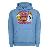 Pigment Pebble Blue Holy Cow 100 Days Of School Urban Hoodie - CowhideDigitalArt