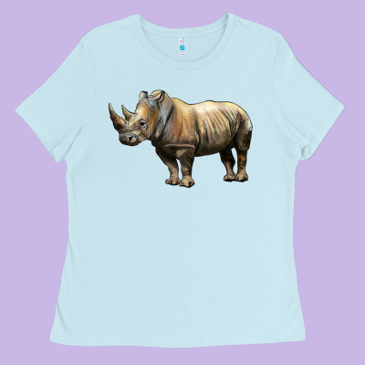 Rhino Illustrations Ladies Tee Designed By Lillyallendesigns