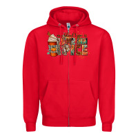Red my blood type is pumpkin spice Zipper Hoodie - CowGirlArtShop