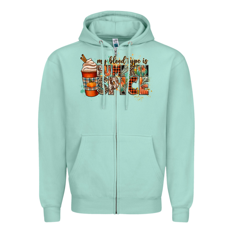 My Blood Type Is Pumpkin Spice Zipper Hoodie by CowGirlArtShop | Teevron